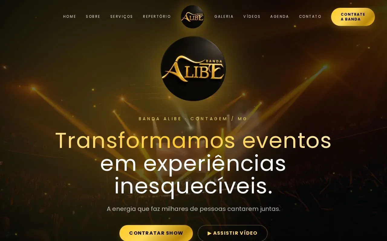 Prévia do site Banda Alibê