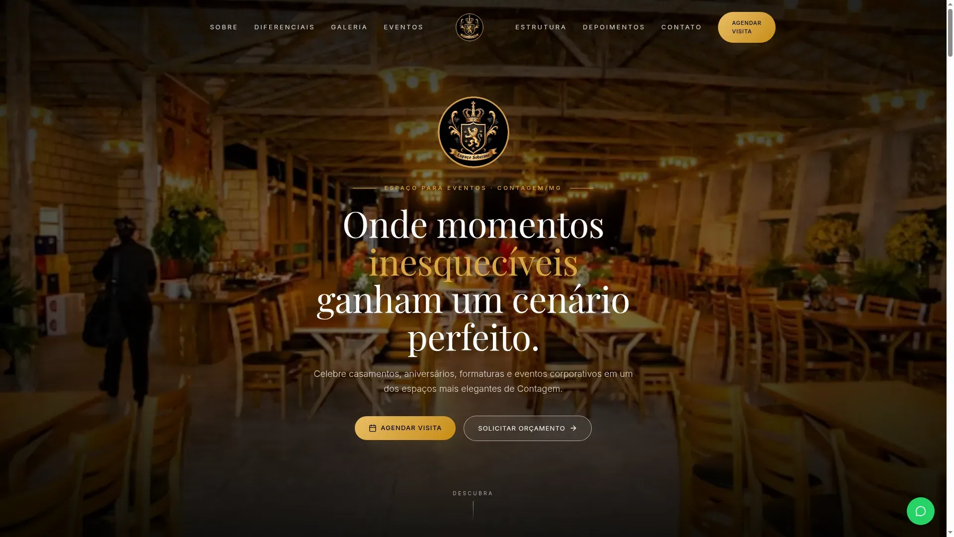 Prévia do site Soberano Festas